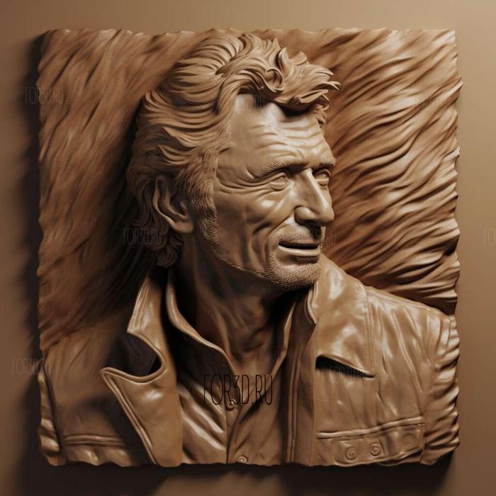 Johnny Hallyday 3 stl model for CNC